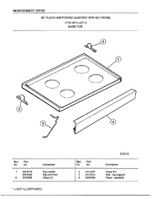 Range /  Main Top parts for Frigidaire Range 4819A from AppliancePartsPros.com