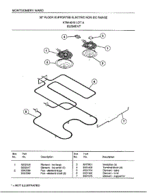 Electric Range /  Element parts for Frigidaire Range 4819A from AppliancePartsPros.com