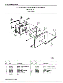 Oven Door parts for Frigidaire Range 4819A from AppliancePartsPros.com