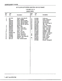 Basic Body Page 2 parts for Frigidaire Range 4819A from AppliancePartsPros.com