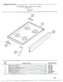 Main Top parts for Frigidaire Range 8448A from AppliancePartsPros.com