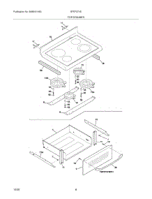 07 - Top / Drawer parts for Frigidaire Range BFEF374EB1 from AppliancePartsPros.com