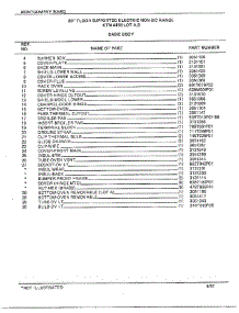 30" Floor Supported Elec Basic Body Page 2 parts for Frigidaire Range 4458B from AppliancePartsPros.com
