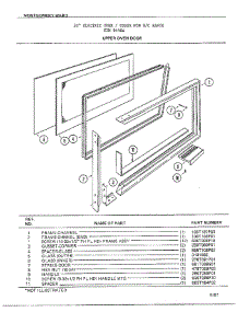 Upper Oven Door parts for Frigidaire Range 8448A from AppliancePartsPros.com