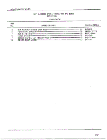 Oven Door Page 2 parts for Frigidaire Range 8448A from AppliancePartsPros.com