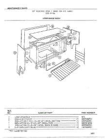 Upper Basic Body parts for Frigidaire Range 8448A from AppliancePartsPros.com