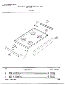 Main Top parts for Frigidaire Range 8468A from AppliancePartsPros.com
