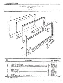 Upper Oven Door parts for Frigidaire Range 8468A from AppliancePartsPros.com