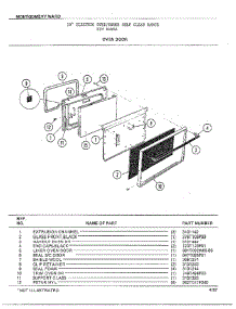 Oven Door parts for Frigidaire Range 8468A from AppliancePartsPros.com