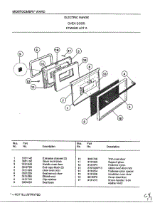 Oven Door parts for Frigidaire Range 4530A from AppliancePartsPros.com