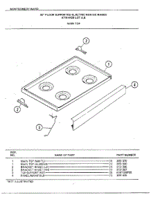 30" Floor / Main Top parts for Frigidaire Range 4428B from AppliancePartsPros.com
