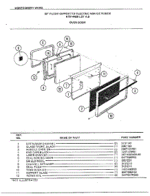 30" Floor / Oven Door parts for Frigidaire Range 4428B from AppliancePartsPros.com