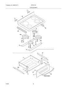 07 - Top / Drawer parts for Frigidaire Range BFEF374ES2 from AppliancePartsPros.com