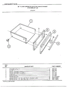 30" Floor / Utility parts for Frigidaire Range 4428B from AppliancePartsPros.com