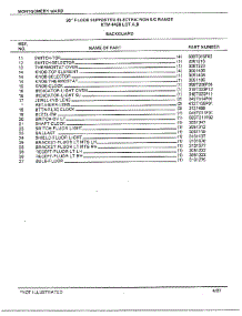 30" Floor Supported Elec Backguard Page 2 parts for Frigidaire Range 4458A from AppliancePartsPros.com
