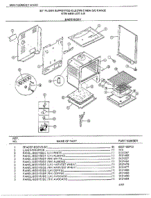 30" Floor Supported Elec Basic Body parts for Frigidaire Range 4458A from AppliancePartsPros.com