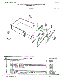 30" Floor Supported Elec Utility parts for Frigidaire Range 4458A from AppliancePartsPros.com