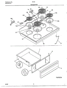 Top / Drawer parts for Frigidaire Range 484367A from AppliancePartsPros.com