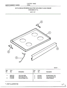 Main Top parts for Frigidaire Range 4820A from AppliancePartsPros.com