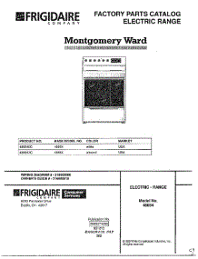 Electric Range Cover Page parts for Frigidaire Range 486647C from AppliancePartsPros.com