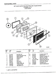 Oven Door parts for Frigidaire Range 4889A from AppliancePartsPros.com