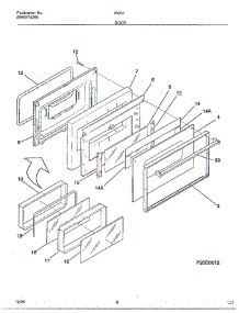 Door parts for Frigidaire Range 486647C from AppliancePartsPros.com
