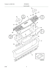 03 - Backguard parts for Frigidaire Range BFES368EC2 from AppliancePartsPros.com