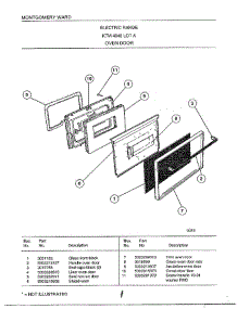 Oven Door parts for Frigidaire Range 4843A from AppliancePartsPros.com
