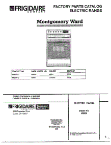 Electric Range Front Cover parts for Frigidaire Range 486647C from AppliancePartsPros.com