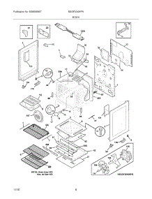 07 - Body parts for Frigidaire Range BGGF3042KFK from AppliancePartsPros.com
