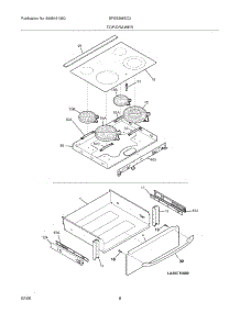 07 - Top / Drawer parts for Frigidaire Range BFES368EC2 from AppliancePartsPros.com