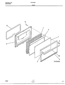 Door parts for Frigidaire Range 4853 from AppliancePartsPros.com