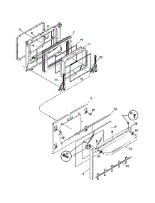 Door parts for Frigidaire Range BFEF374JIS1 from AppliancePartsPros.com