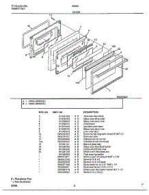 Door parts for Frigidaire Range 486647C from AppliancePartsPros.com