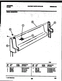 03 - Backguard parts for Frigidaire Range CE300SP2Y1 from AppliancePartsPros.com