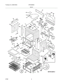05 - Body parts for Frigidaire Range BFES368ES2 from AppliancePartsPros.com