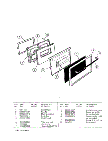 Door parts for Frigidaire Range CE303VP2W01 from AppliancePartsPros.com