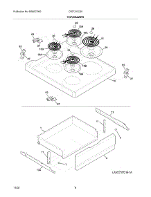 07 - Top / Drawer parts for Frigidaire Range CFEF210CS5 from AppliancePartsPros.com