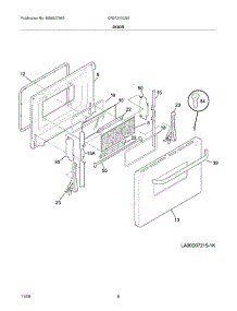 09 - Door parts for Frigidaire Range CFEF210CS5 from AppliancePartsPros.com