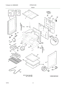 05 - Body parts for Frigidaire Range CFEF3007LWD from AppliancePartsPros.com