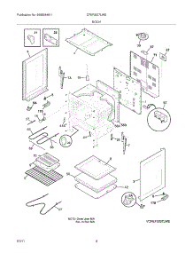 05 - Body parts for Frigidaire Range CFEF3007LWE from AppliancePartsPros.com