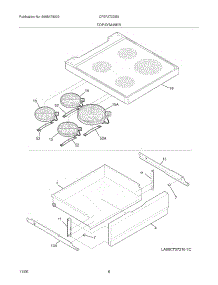 07 - Top / Drawer parts for Frigidaire Range CFEF272DS5 from AppliancePartsPros.com
