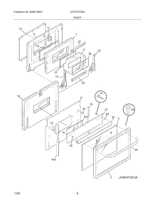 09 - Door parts for Frigidaire Range CFEF272DS5 from AppliancePartsPros.com