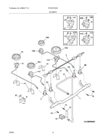 05 - Burner parts for Frigidaire Range CFCS372DC2 from AppliancePartsPros.com