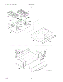 09 - Top / Drawer parts for Frigidaire Range CFCS372DC2 from AppliancePartsPros.com