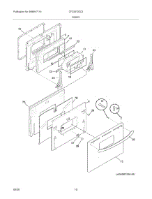 11 - Door parts for Frigidaire Range CFCS372DC2 from AppliancePartsPros.com