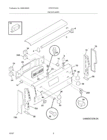 03 - Backguard parts for Frigidaire Range CFEF272DC6 from AppliancePartsPros.com