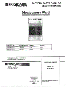 Electric Range / Front Cover parts for Frigidaire Range 4847-80B from AppliancePartsPros.com