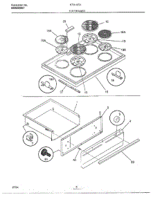 Top / Drawer parts for Frigidaire Range 4847-80B from AppliancePartsPros.com