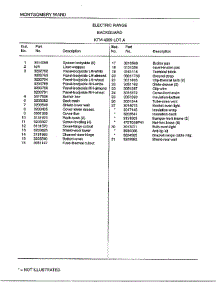 Backguard Page 6 parts for Frigidaire Range 4869A from AppliancePartsPros.com
